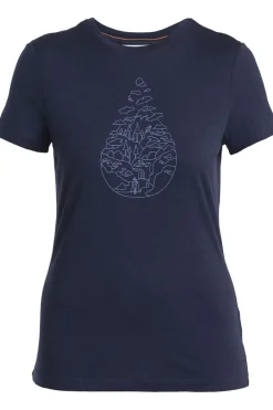 Sale icebreaker T-Shirt Tech Lite III Ss Hike Path Midnight Navy