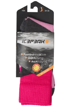 Hot Icepeak Skisokken Ilshofen Jr Mid Pink/Purple