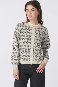 Discount Ichi Cardigan Brielle Ca3 Light Grey Denim