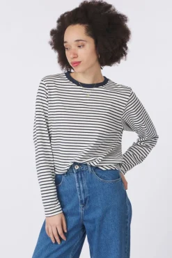 Hot Ichi T-Shirt Mira Loose3 Cloud Dancer W. Total Eclipse