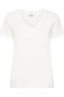 Outlet Ichi T-Shirt Palmoni Ss Cloud Dancer