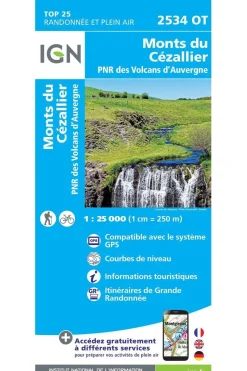 Monts du Cézallier PNR des Volcans d'Auvergne gps-IGN Discount