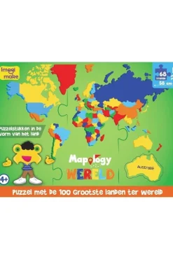 Wereld's grootste landen (NL) foam puzzle-IMAGI MAKE Hot