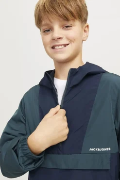 Fashion Jack & Jones Jas Windbreaker Packable Anorak Sky Captain