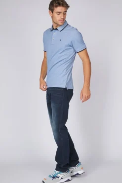 Clearance Jack & Jones Polo Paulos Mid Blue/Denim / Jeans