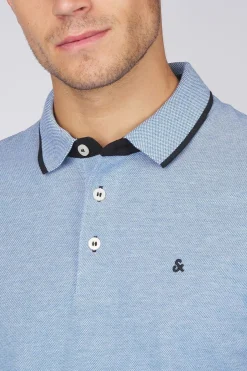 Clearance Jack & Jones Polo Paulos Mid Blue/Denim / Jeans