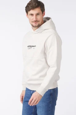 Online Jack & Jones Trui Charlie Print Sweat Moonbeam