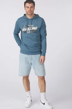Outlet Jack & Jones Trui Hawaii Shape Sweat Blue Denim