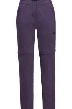 New Jack Wolfskin Afritsbroek Glastal Zip-Off Pants Dark Grape