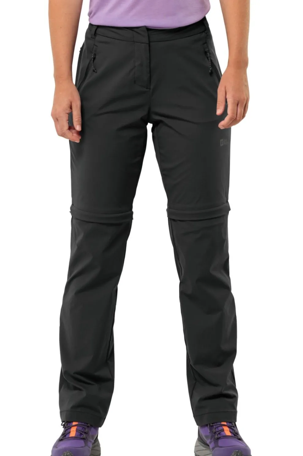 Clearance Jack Wolfskin Afritsbroek Glastal Zip-Off Pants Black