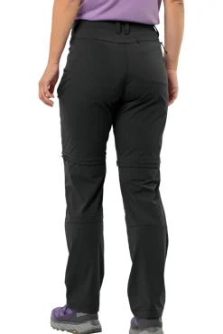 Clearance Jack Wolfskin Afritsbroek Glastal Zip-Off Pants Black