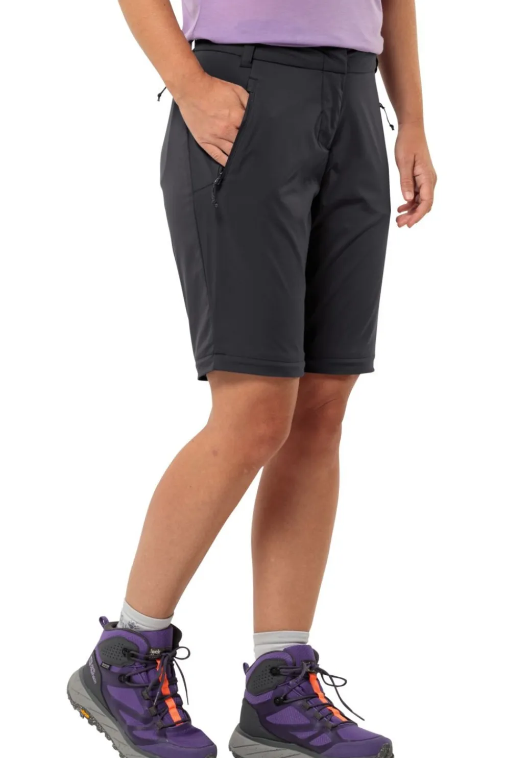 Clearance Jack Wolfskin Afritsbroek Glastal Zip-Off Pants Black