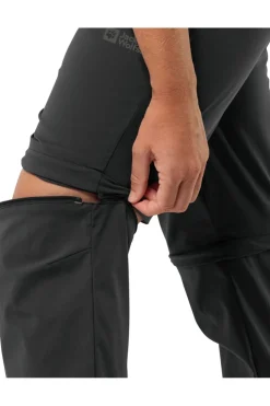 Clearance Jack Wolfskin Afritsbroek Glastal Zip-Off Pants Black