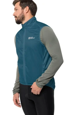 Fashion Jack Wolfskin Bodywarmer Morobbia Wind Vest M Blue Daze