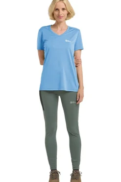 Discount Jack Wolfskin Crosstrail Tee W Mid Blue