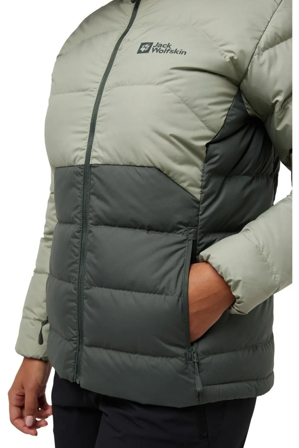 Best Jack Wolfskin Donsjas Ather Down Jkt W mid green/light green