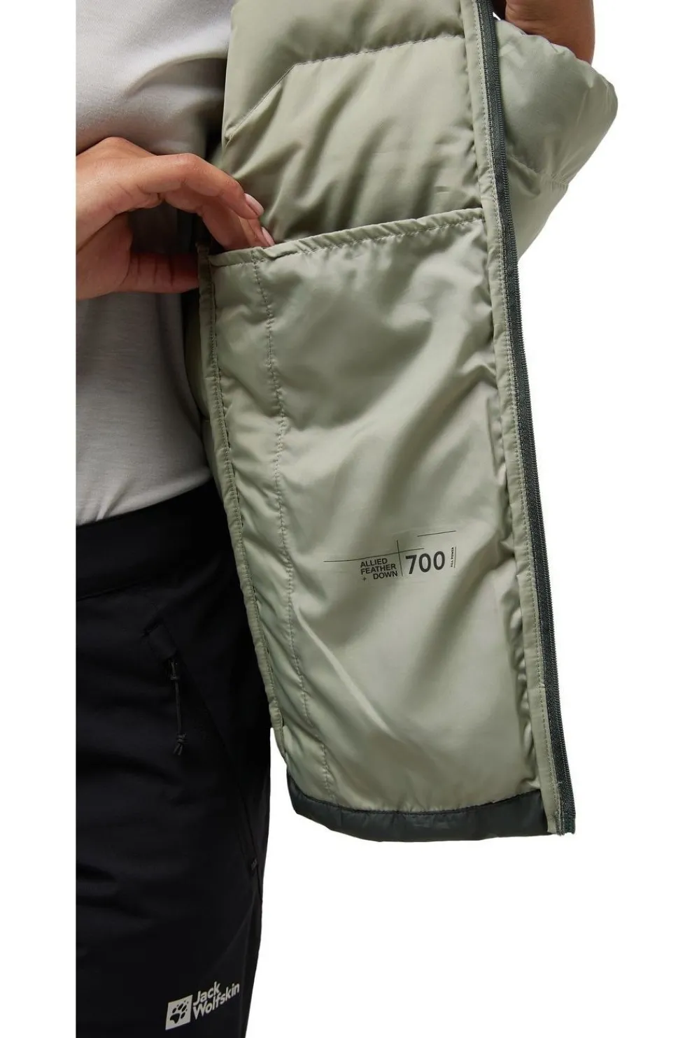 Best Jack Wolfskin Donsjas Ather Down Jkt W mid green/light green