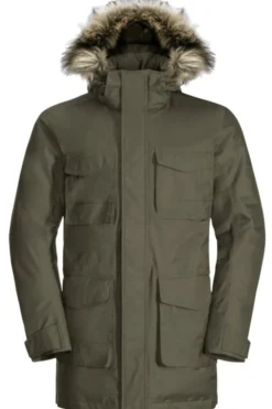 Outlet Jack Wolfskin Donsjas Winterfrost Down Parka M Island Moss