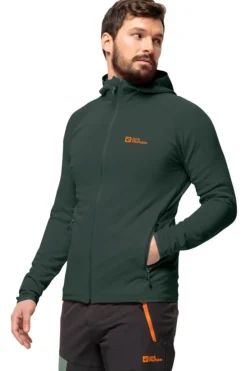 Sale Jack Wolfskin Fleece Baiselberg Hooded Fz M Black Olive