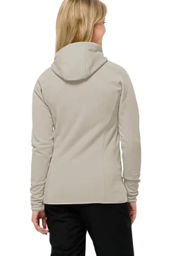 Best Jack Wolfskin Fleece Baiselberg Hooded Fz W Off White/Ecru