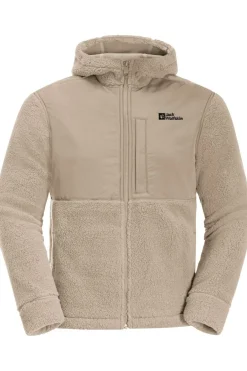 Best Jack Wolfskin Fleece Felslicht Hooded Sand Brown