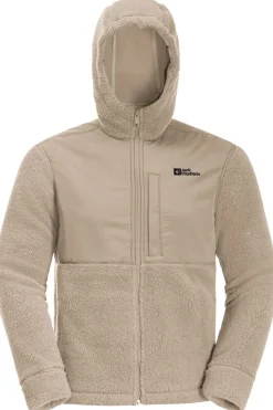 Best Jack Wolfskin Fleece Felslicht Hooded Sand Brown