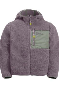 Outlet Jack Wolfskin Fleece Ice Curl Hood Jacket Lilac