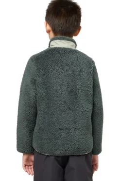 Fashion Jack Wolfskin Fleece Ice Curl Jacket Slate Green / Mint Leaf