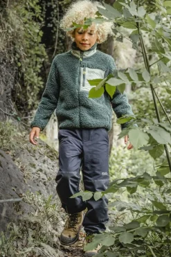 Fashion Jack Wolfskin Fleece Ice Curl Jacket Slate Green / Mint Leaf