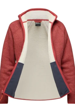 Best Jack Wolfskin Fleece Kaminfeuer Red Coral