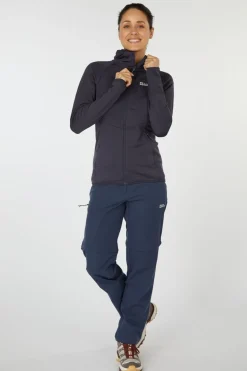 Clearance Jack Wolfskin Fleece Kolbenberg Hooded Fz W Graphite