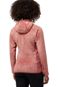 Outlet Jack Wolfskin Fleece Rotwand Hooded Fz W mid red