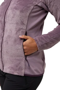 New Jack Wolfskin Fleece Rotwand Hooded Fz W mid purple