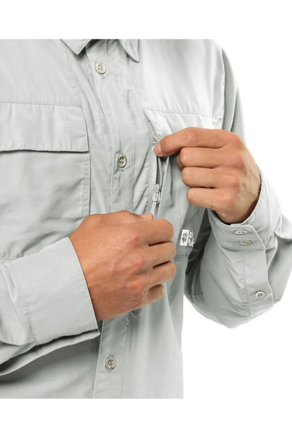 Online Jack Wolfskin Hemd Barrier Ls Shirt Cool Grey