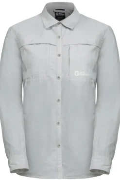 Outlet Jack Wolfskin Hemd Barrier Ls Shirt Cool Grey
