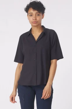 Fashion Jack Wolfskin Hemd Sierra Quest Ss Shirt W Dark Navy