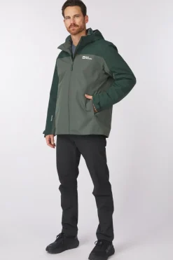 New Jack Wolfskin 3-in-1 Jas Taubenberg Slate Green