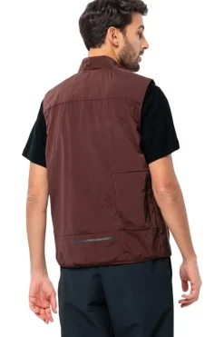 Sale Jack Wolfskin Jas Bike Commute Ins Vest Dark Maroon