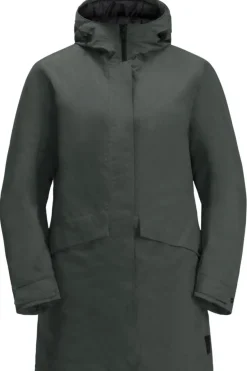 Fashion Jack Wolfskin Jas Tempelhof Coat Slate Green