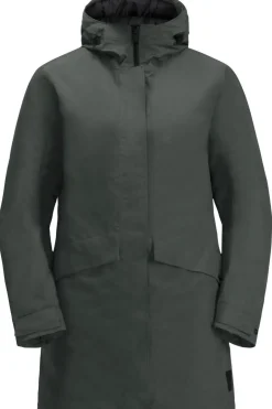 Fashion Jack Wolfskin Jas Tempelhof Coat Slate Green
