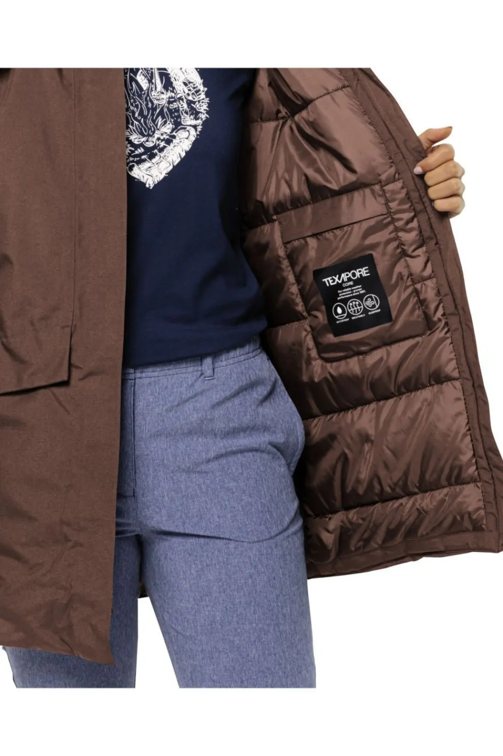 Clearance Jack Wolfskin Jas Tempelhof Coat Wild Ginger