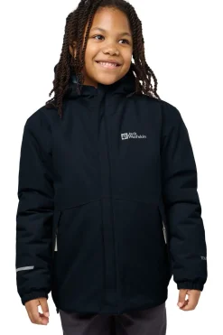 Discount Jack Wolfskin Regenjas Blocky Jacket dark blue/blue