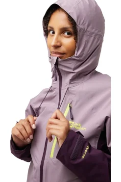 Fashion Jack Wolfskin Regenjas Eagle Peak 2L Jkt W Dark Purple/Lilac