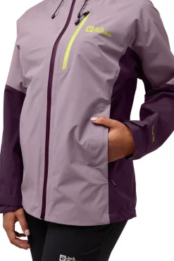 Fashion Jack Wolfskin Regenjas Eagle Peak 2L Jkt W Dark Purple/Lilac