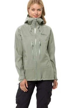 New Jack Wolfskin Regenjas Kammweg 3L Mint Leaf