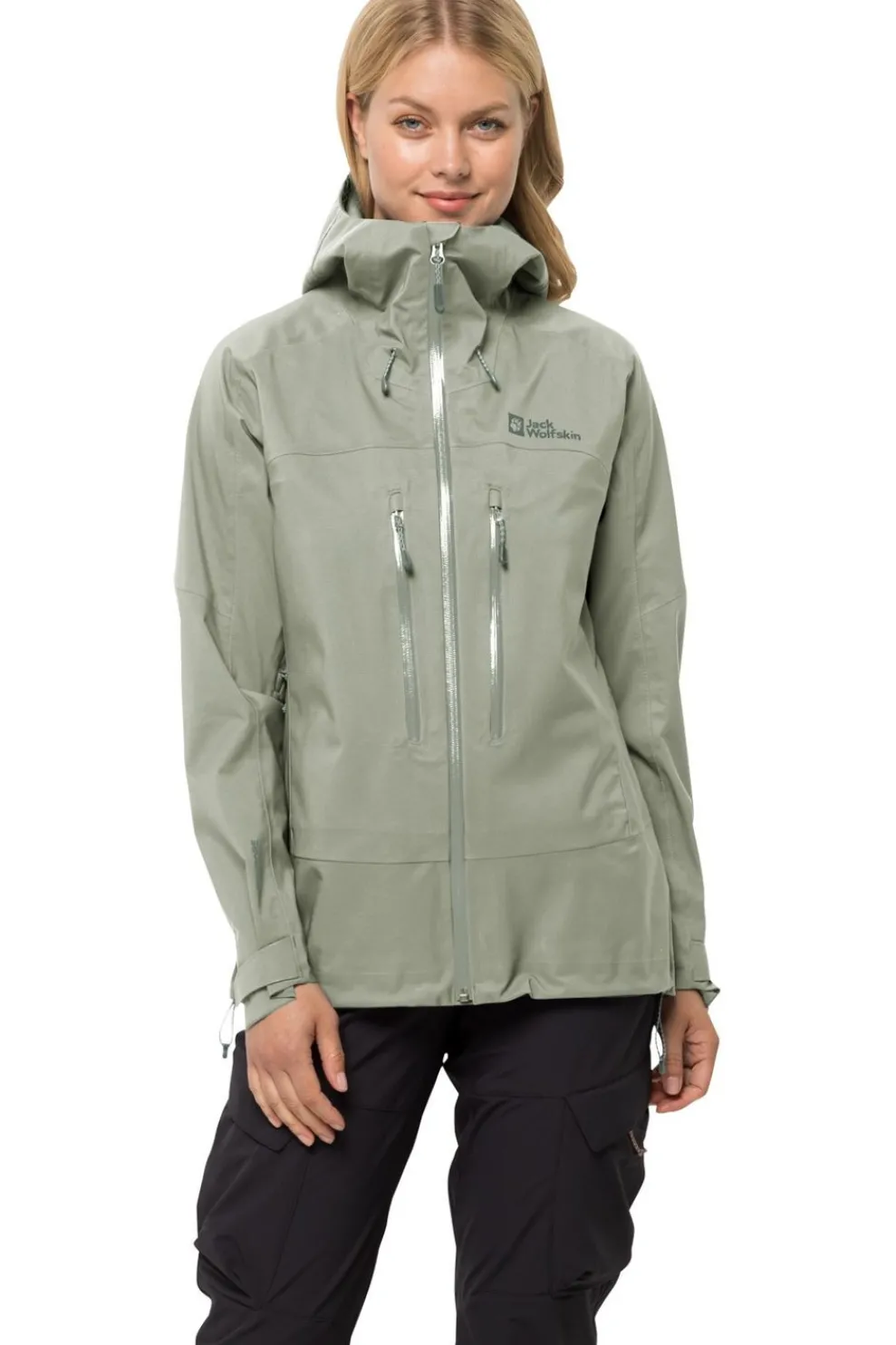 New Jack Wolfskin Regenjas Kammweg 3L Mint Leaf