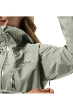 New Jack Wolfskin Regenjas Kammweg 3L Mint Leaf