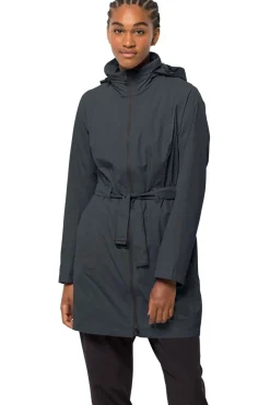 Outlet Jack Wolfskin Regenjas Norden Port Coat Phantom
