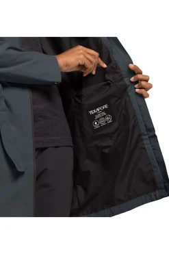 Outlet Jack Wolfskin Regenjas Norden Port Coat Phantom