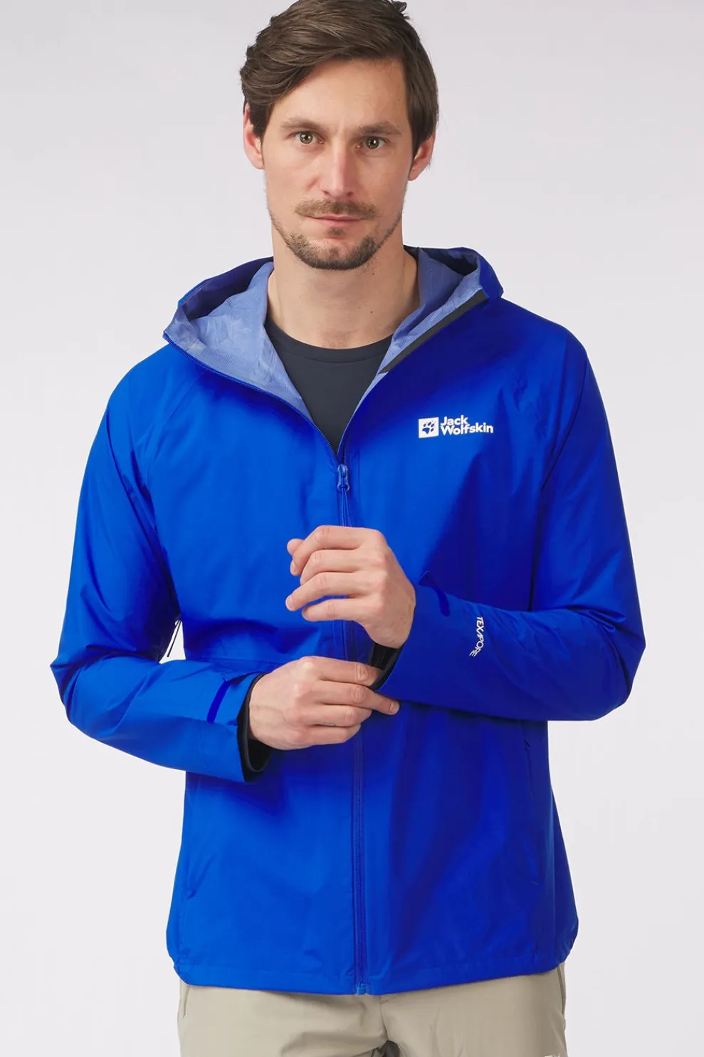 New Jack Wolfskin Regenjas Prelight 2.5L Lt Jkt M Vibrant Blue